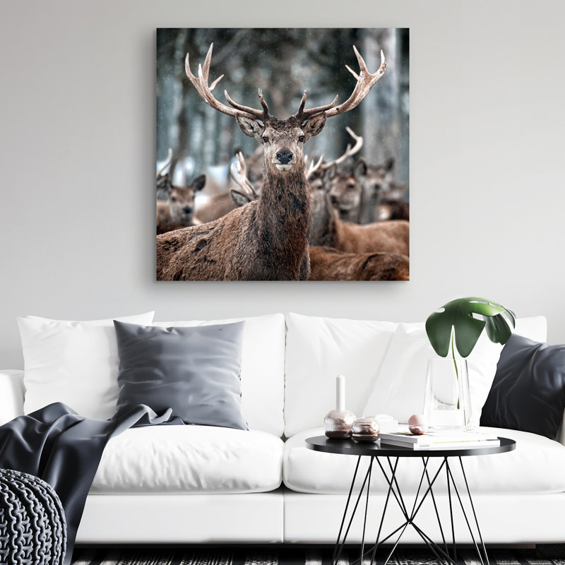 Stags - 32"x32" art on canvas