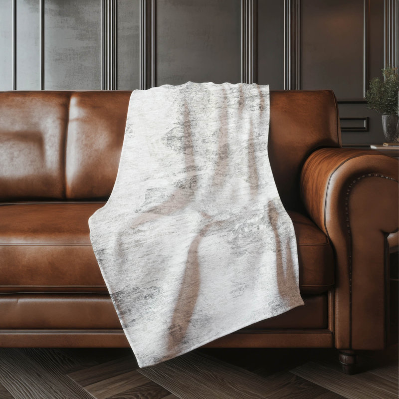 Jeté en sherpa Addison Sherpa ASB592, Argent argent