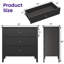Philomena Large 3 Drawer Dresser, Wide Chest of Drawers-1716404405