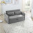 Indoor Contemporary Sofa Sleeper Sofa Bed With 2 Lumbar Pillows And Side Pocket For Home-382267277