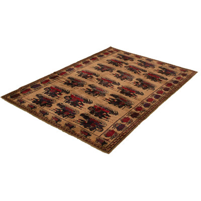 Tapis de surface en laine 6 pi 6 po x 9 pi 5 po noué la 2010 one-of-kind Shartlesville