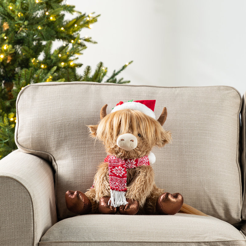 Tissu de Noël 15,25 po L Highland Cow