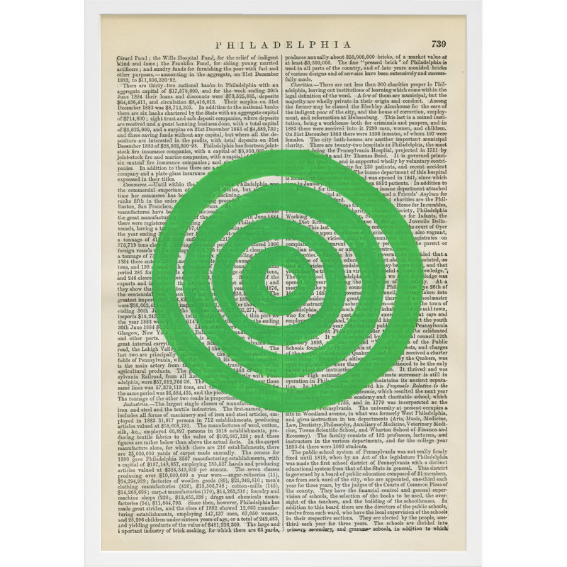 Philadelphia Print by Michela Sorrentino, 25" H x 18" W x 1.25" D, White