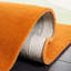 Tapis vert / orange / brun / ivoire en laine fabriqué à la main Arabelle-70712152