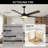 Aubyn 52 " Dimmable  Bllack Ceiling Fan with LED Lights and Remote Control