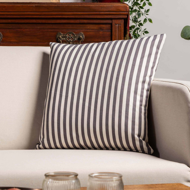 Striped Cushion, 43x43cm, Feather filled