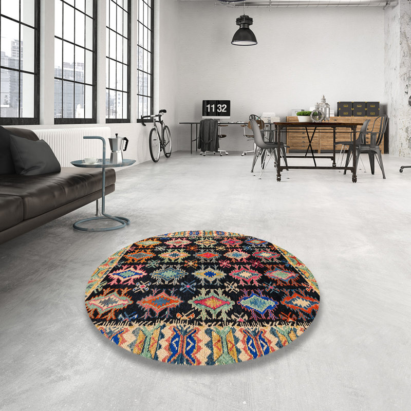 Abstract Indoor Rug, Round 5'