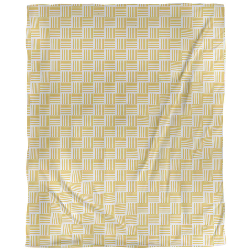 Housse de couette simple à rayures baskettressées, Housse de couette simple TG, Jaune clair, Polyester brossé