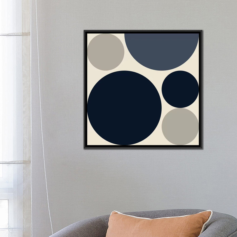 « mono ii », impression sur toile tendue, H 26 po x l 26 po x P 1,5 po, Toile avec cadre noir, Pas de tapis