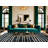 Washable Midnight Blue Cream Striped Area Rug-318962935