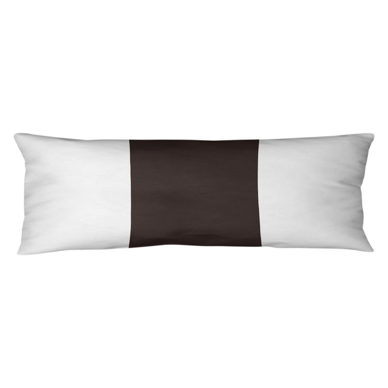 Stripes Medium Polyester/Polyfill Body Pillow, White/Brown, Adames Football