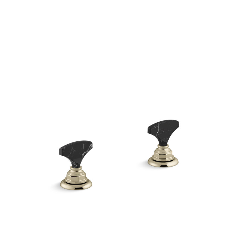 Artifacts Widespread Bathroom Sink Faucet Handles, Vibrant French Gold