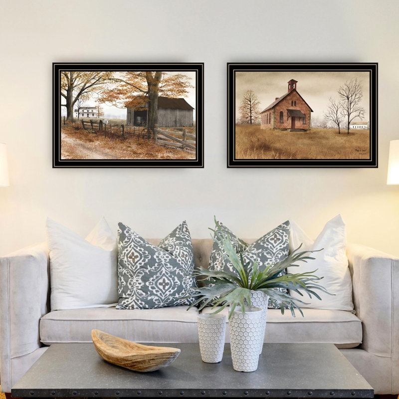 2 Wall Decor For Home - Black Framed, Multicolor, 20X1x14 In, 5 Lb, Living Room & Bedroom Decoration