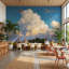 Papier peint nuages paysage impressionniste-2136567556-2136567608