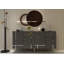 Catena Modern Console Table, Anthracite & Silver, 100% Melamine Coated Particle Board, Wall-Mountable, Multiple Shelves | Industrial Geometric Design, Perfect for Living Room & Entryway-108055450