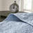 Reversible Bedspread In Blue King - With A Stylish Pattern Oversized For Superior Drape And Fit Pre-washed Cotton Fill Pleasant Night 2 Shams Included Machine Washable Ease Size Better On Mattress