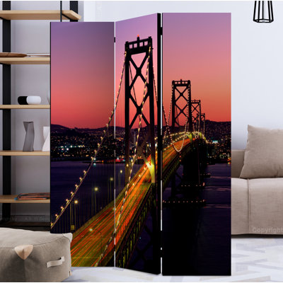 68'' H Solid Wood Folding Room Divider