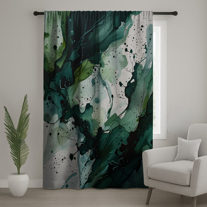 Rideaux abstraits, voilages et voilages abstraits - 1 panneau, 50 po x 92 po - 1 panneau, Transparent