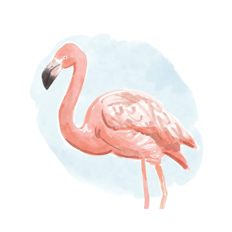 Tropical Flamingo I by Bannarot - Wrapped Canvas Gallery-Wrapped Canvas Giclée, 93.98 cm H x 93.98 cm W x 3.175 cm D