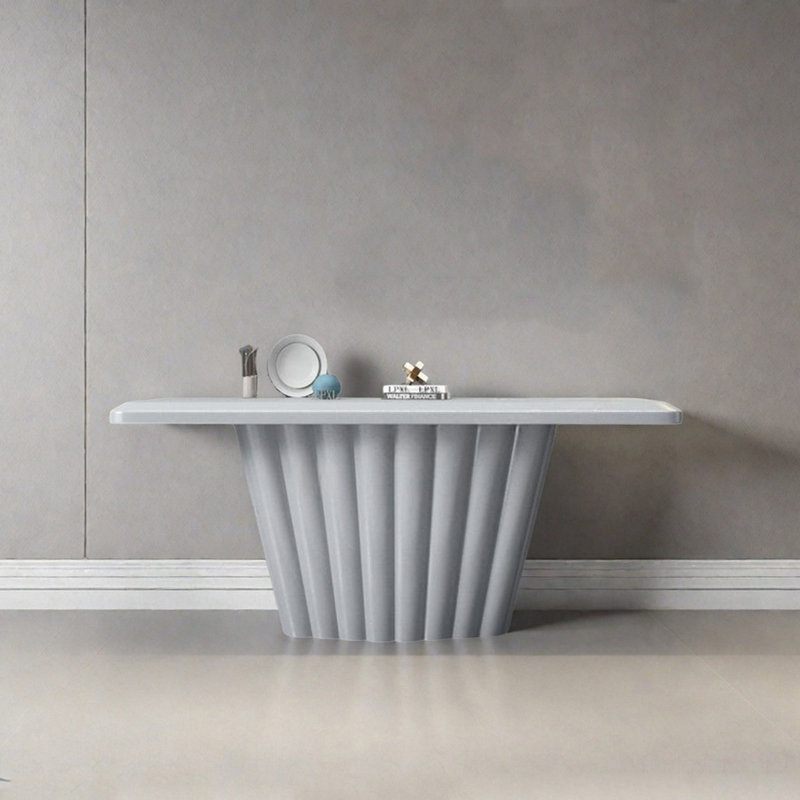 Console moderne minimaliste, H 35,43 po x l 62,99 po x P 15,75 po, Bleu grisâtre
