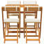 4 - Person Rectangular Solid Wood Patio Dining Set-2094940400