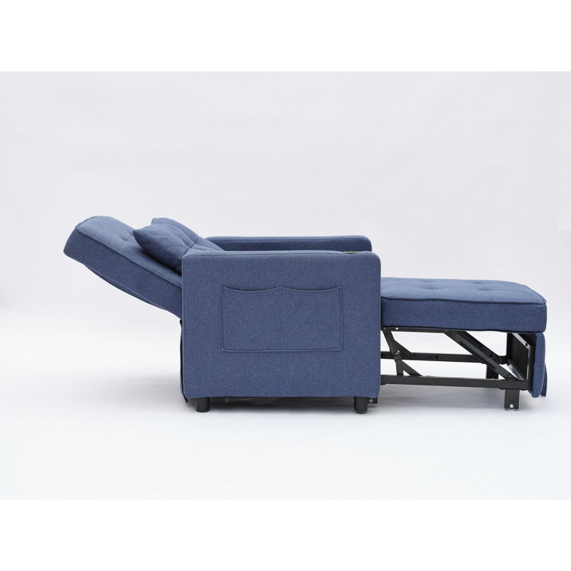 Canapé-lit convertible 3 en 1 Sleeper Chair, Bleu