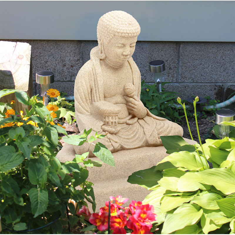 Statue de Bouddha méditant Galvan, Grès