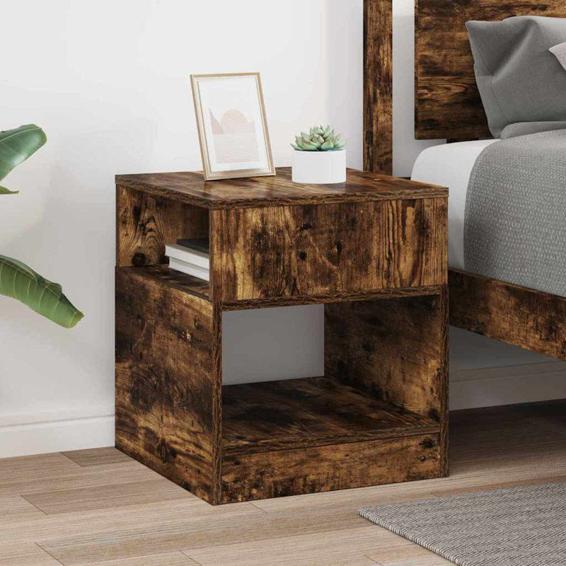 End Table, Smoked Oak
