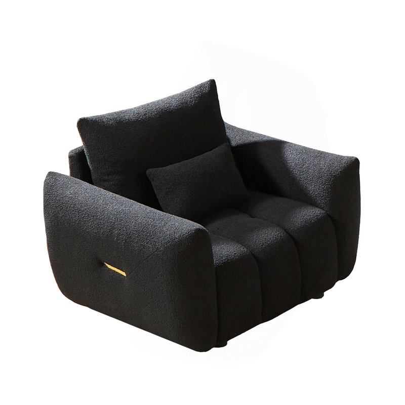 Sef Fabric Upholstered Lounge Chair, Modern Sofa, Accent Sofa, Black