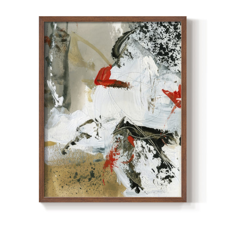 «Moon to Earth II», reproduction encadrée - bois massif, H 30 po x l 24 po, Noyer
