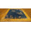 Wool Blue Hand Knotted Pile 1920s Floral Rectangle Antique Rug