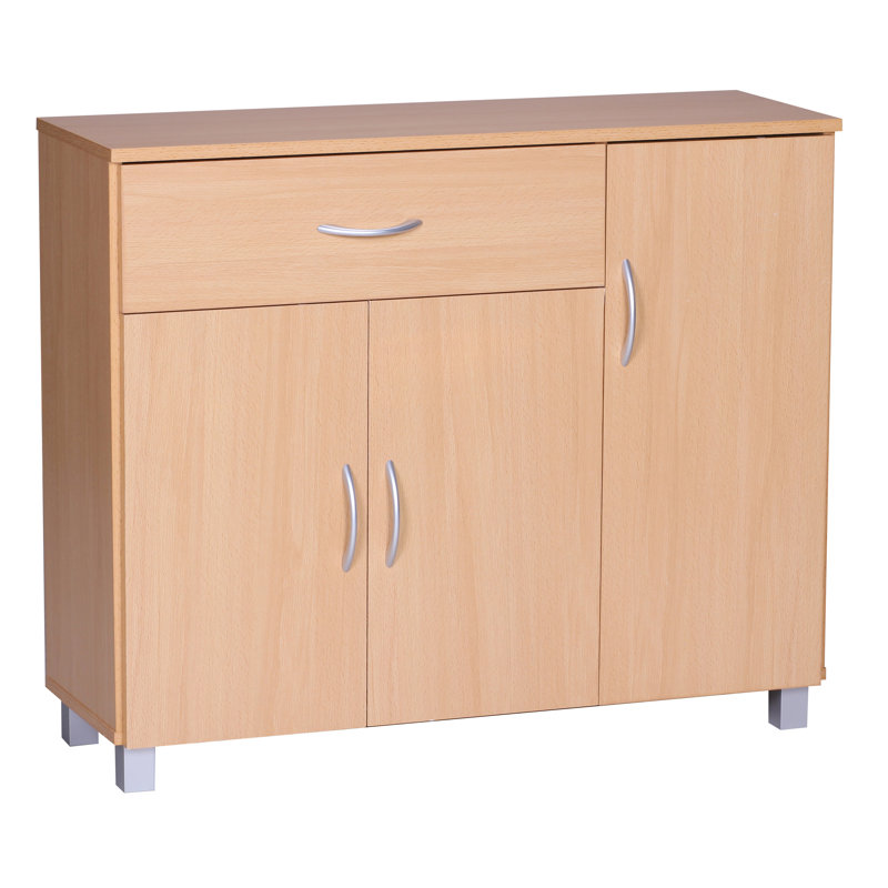 90cm Sideboard, Beech and grey