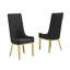 Ensemble de salle à manger en verre trempé avec chaises à dossier plissé-816811018-816811022