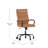 High Back Executive Swivel Office Chair with Frame, Arms, and Transparent Roller Wheels-90122465-90122492