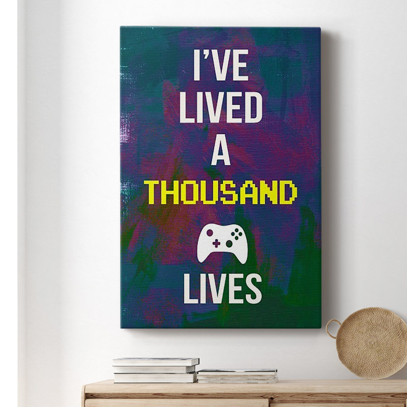 Toile tendue Gamer At Play I Premium Gallery - prête à être accrochée, H 18 po x l 12 po x P 1 po, Sans cadre