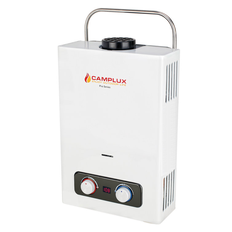 Camplux 2.64 GPM Outdoor Portable Propane Tankless Water Heater with 12V Water Pump