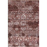 Amour Hand Knotted Area Rug in Purple