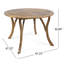 Table de salle à manger d'extérieur en bois, dimensions de 47,08 pouces, finition, design élégant, configuration de patio large et haute, pieds lisses, utilisation-390891146