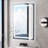 LED Black Framed Bathroom Mirror, Anti Fog, Front-lit and Back-lit 3 Color Dimmable Light-1962326298