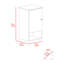Medicine Single Door Cabinet 28" H, One Shelf, Two Interior Shelves, Light Grey-1934451798