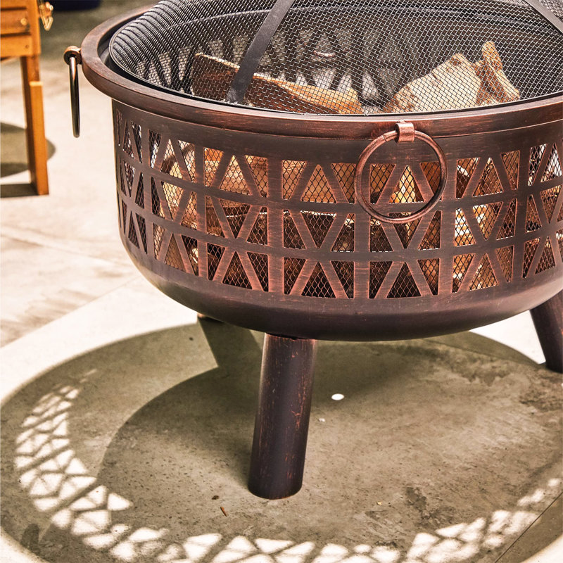Bulle Round Steel Wood Burning Fire Pit