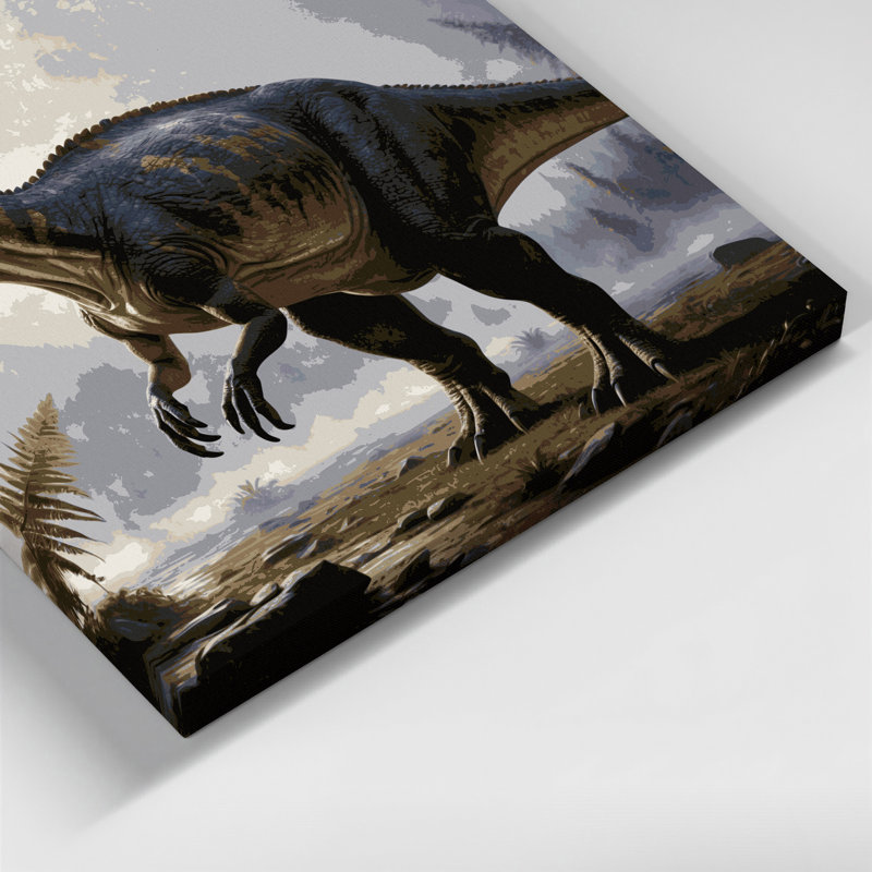 «Dinosaur Argentinosaurus», art mural sur toile noire, H 12 po x l 12 po