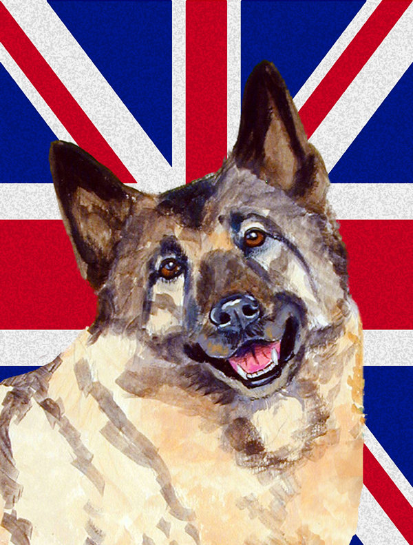 40 x 28 po en polyester britannique 2 faces english union jack drapeau maison, Elkhound norvégien