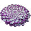 Tapis rond à motif floral mauve-733239527