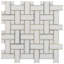 Twine 1x3 Basketweave Polished Marble Mosaic Tile-1900121023