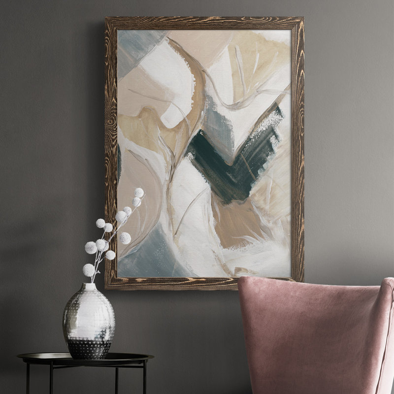 «Desirey Marble Lines II», reproduction d'un seul cadre photo sur toile, H 37,5 po x l 27,5 po x P 1 po, Noyer