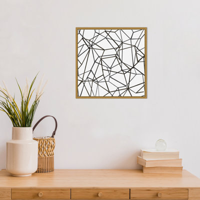 «Succulent Pattern BW - Floater Frame», reproduction d'impression sur toile