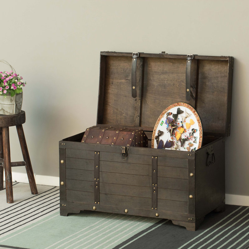 Royalton Solid Wood Accent Trunk, Brown