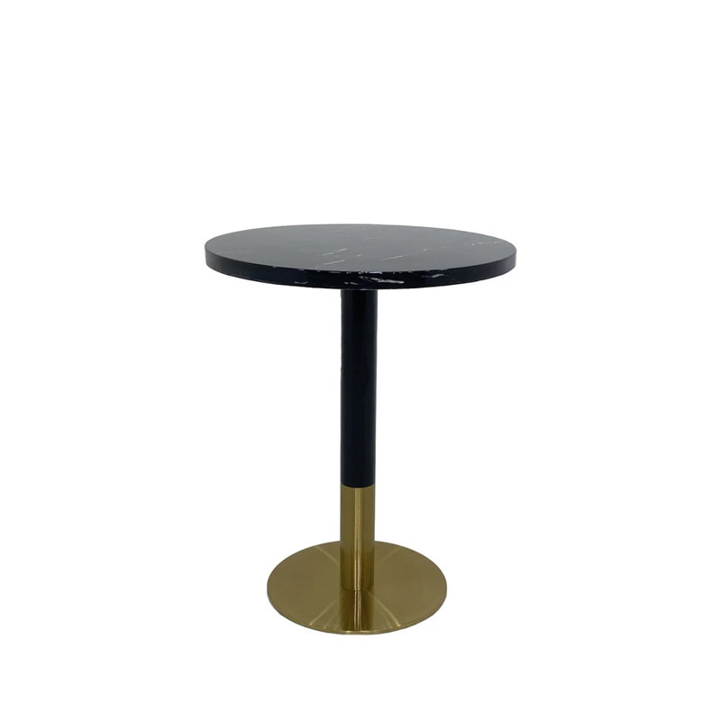 Table de salle à manger ronde Billen, Noir