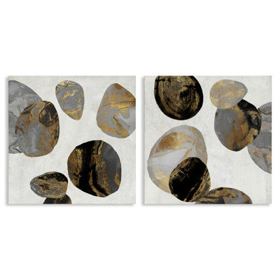 Ensemble de 2 toiles Agate à motifs, par Jacob Q